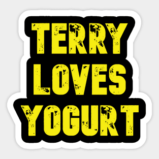 Terry Loves Yogurt Sticker